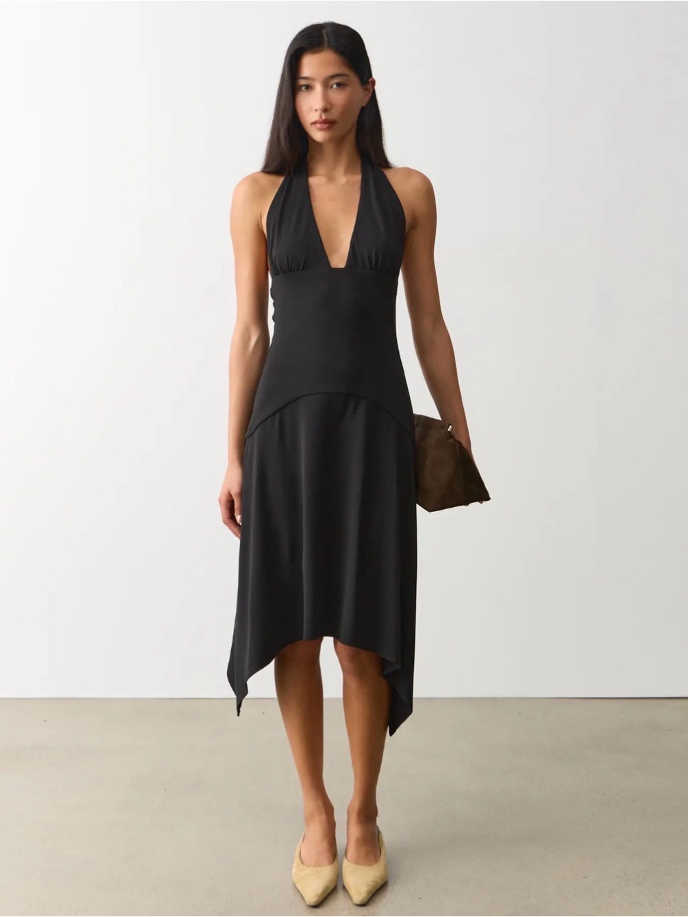 Glassons Handkerchief Halter Midi Dress